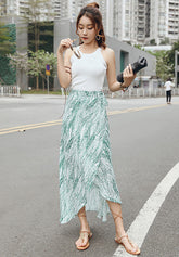 Bohemian Wrap Skirt - Strokes of Tropical - Ferlicious